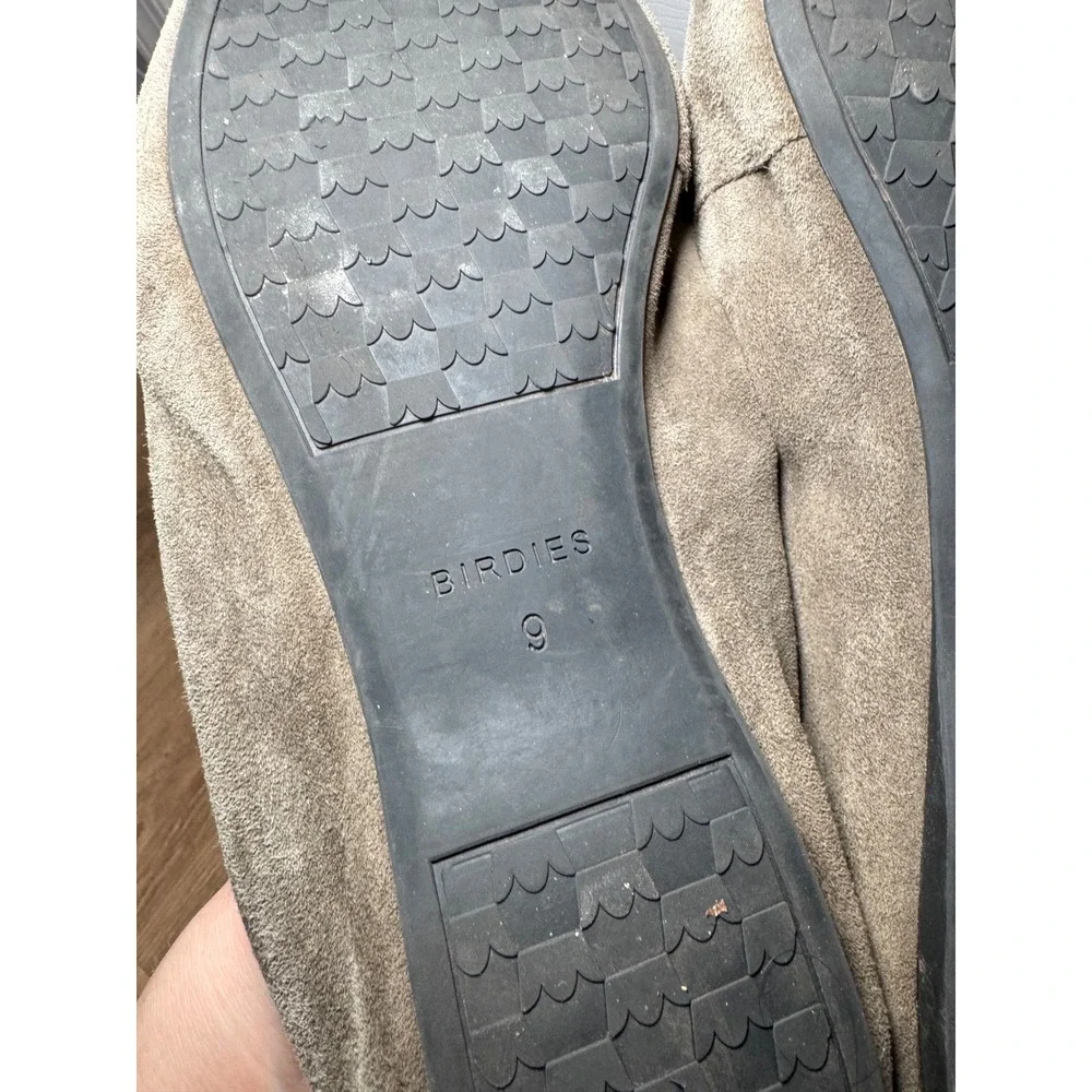 Birdies‎ The Starling Women Olive Green Suede Loafers Smoking Slippers Size 9